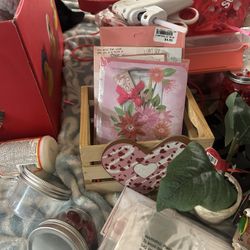 Valentine Basket Supplies( Stuffed Animals, Kids Toys, Stickers, Valentine Supplies, 39 Boxes If Brand New Eye Primer…all My Valentine Stuff. 