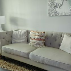 Large three Seater Sofa - Off White/ Cream Color