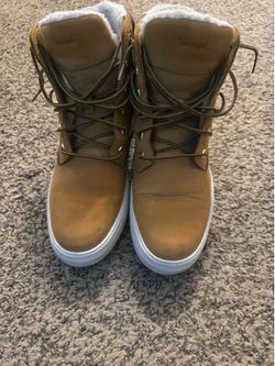 Timberland Londyn Fuax Shearling Lined Lace Up Sneaker Boot In Cinnamon