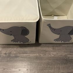 3 New Elephant  Storage Boxes 