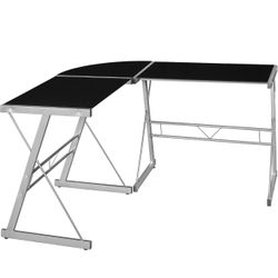 Brand New 60 Inch Silver Desk With Glass 