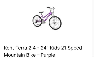 Kent Terra 2.4 - 24" Kids 21 Speed Mountain Bike - Purple