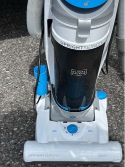 Blue and White Upright Blue Decker Vacuum
