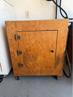Homemade wooden storage box