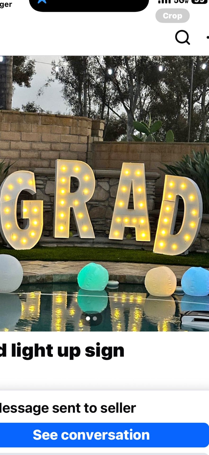 Lighted Grad Sign Battery Operated
