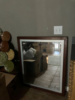Large Solid Wood Framed Wall / Dresser Mirror - Stanley Furniture