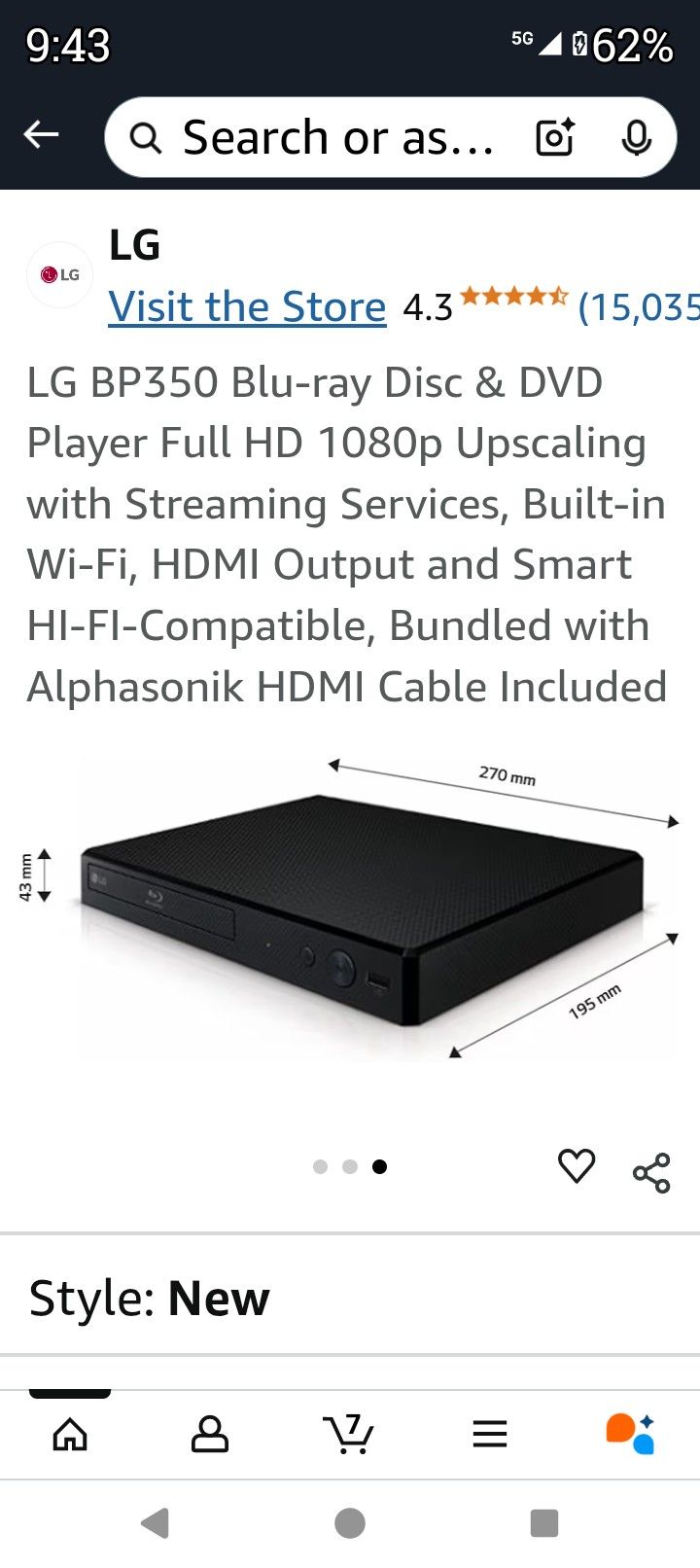 Lg Blu-ray DVD Player