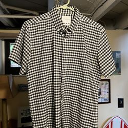 Men’s Saturdays NYC Small Checkered Short Sleeve Button Up