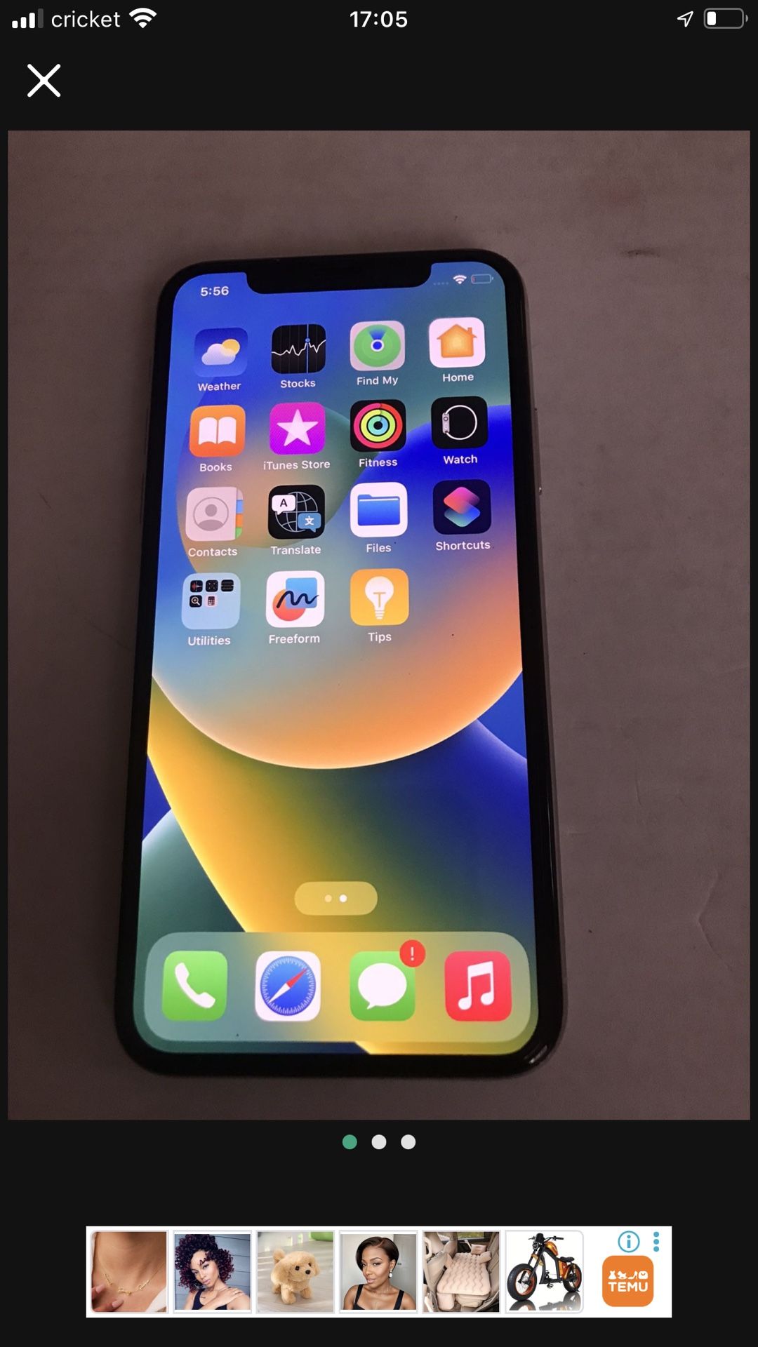 Apple iPhone X 64GB Unlocked 