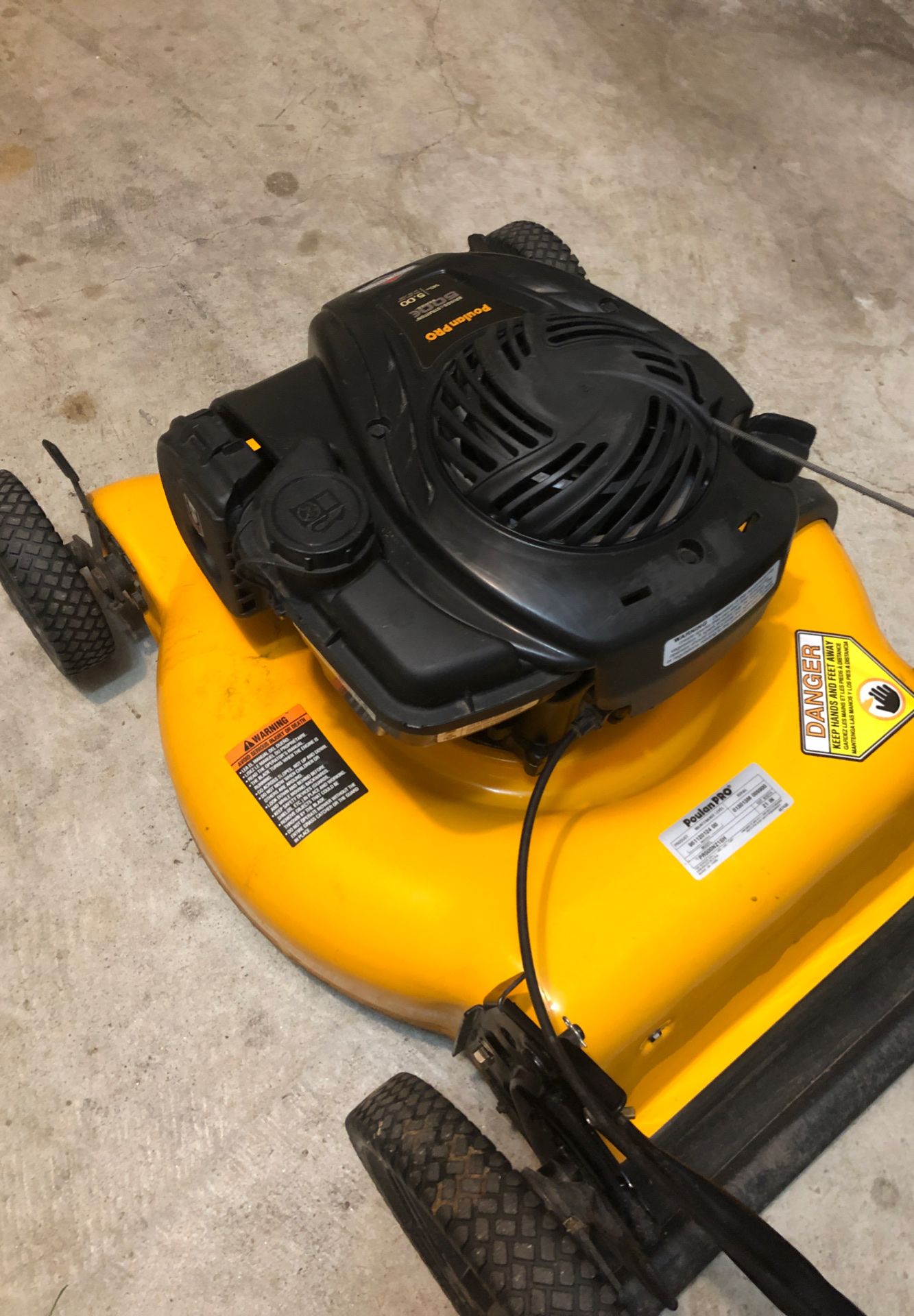 Poulan Pro Briggs Stratton 500E Series 21" Push Lawn Mower Model