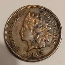 Beautiful 1907  indian head penny. VF