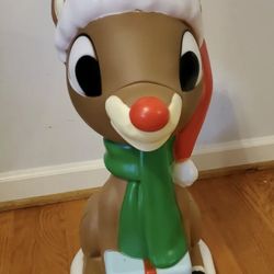 Rudolph The Red Nose Reindeer Yard Decoration Christmas