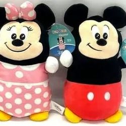 Disney Mickey Mouse And Minnie Mouse Squishmallows New