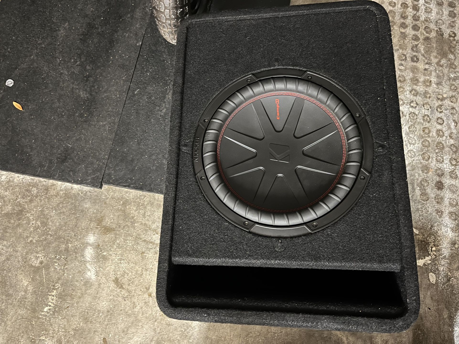 Kicker CompR 12” Sub In Box With Kicker Amp