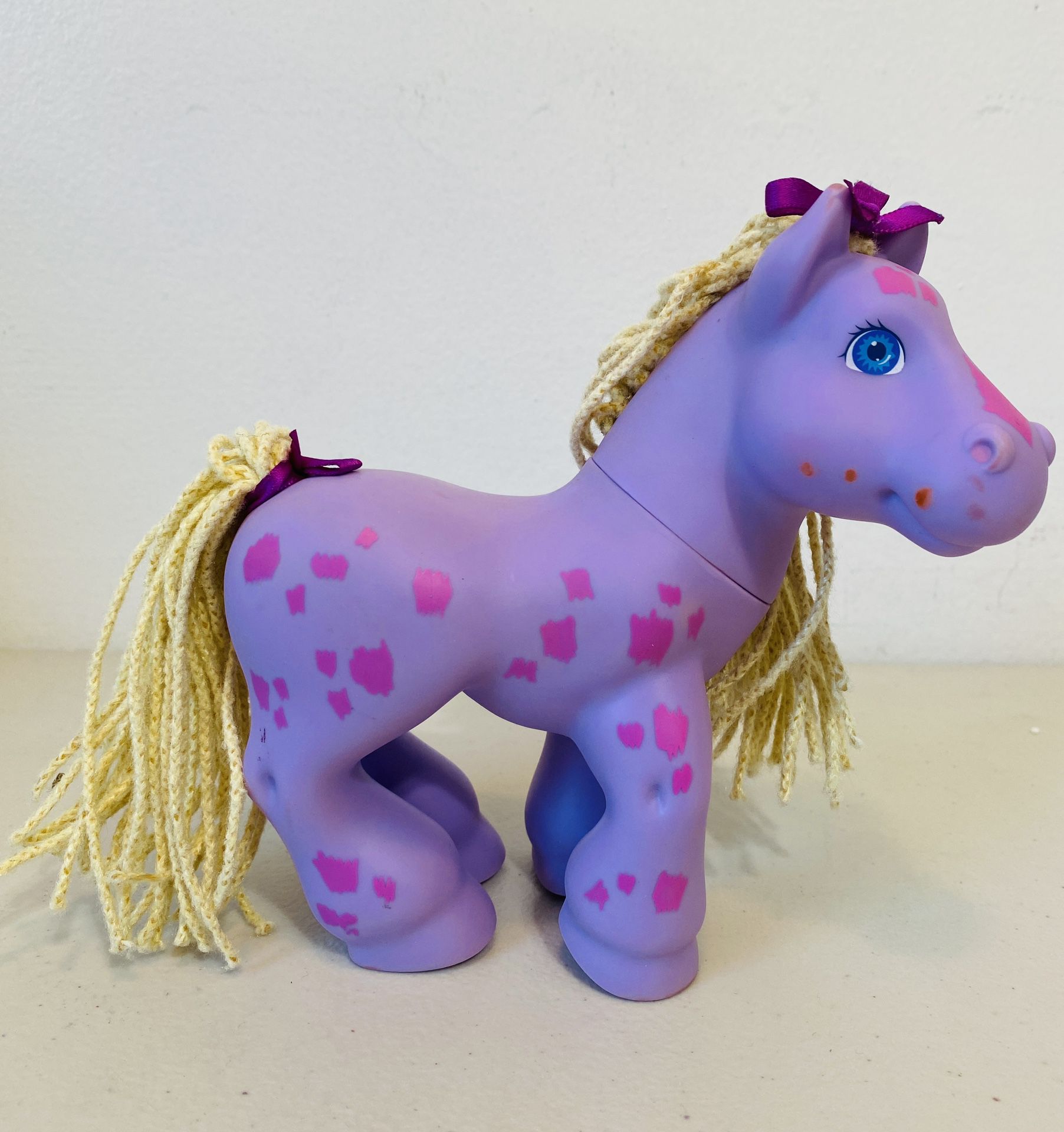 VNTG Hasbro 1992 Cabbage Patch Crimp ‘n Curl Springsong Pony Purple Pink 6" GUC