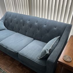 3 Seat Blue Sofa From Macys