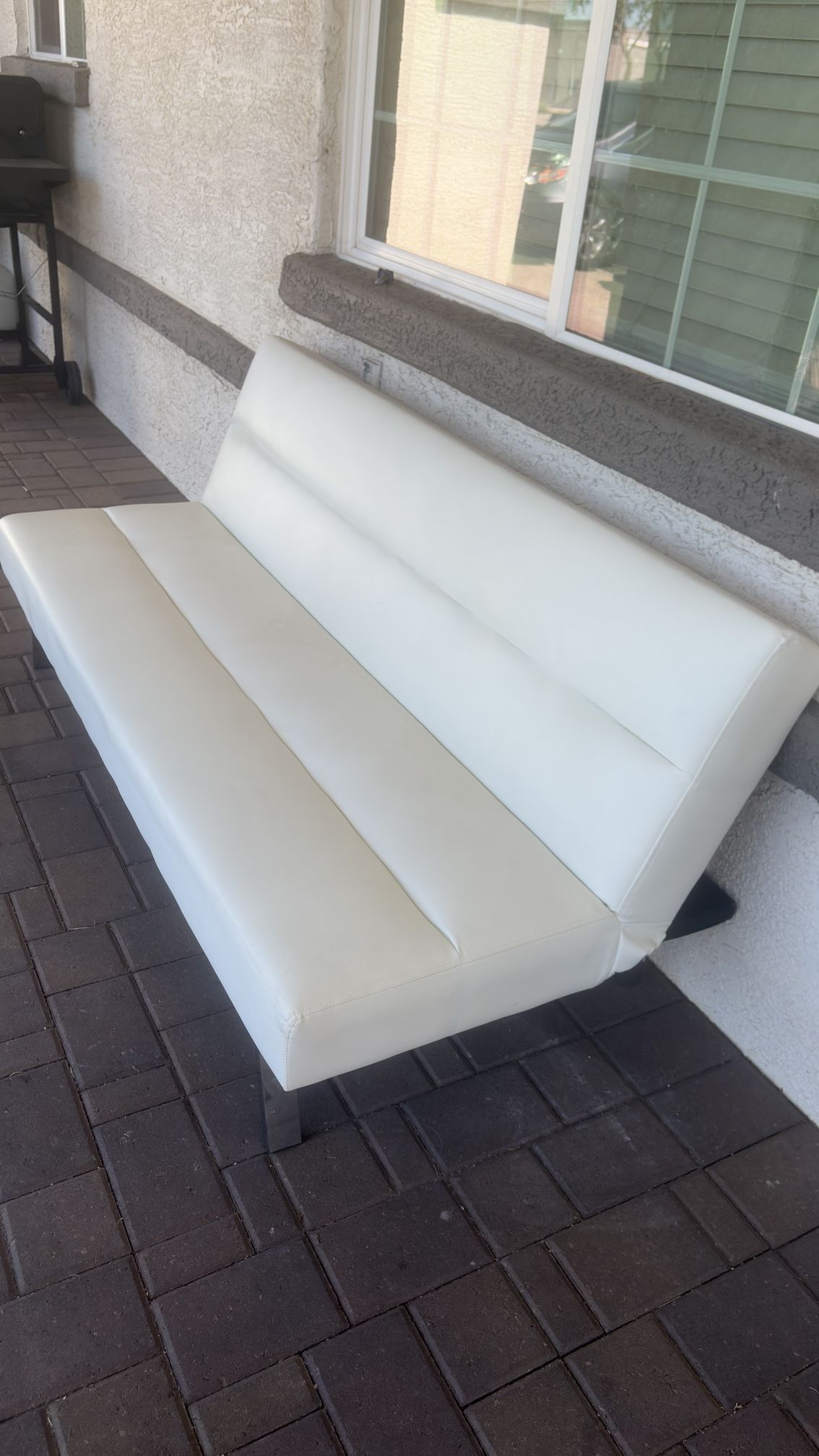 White Leather Futon