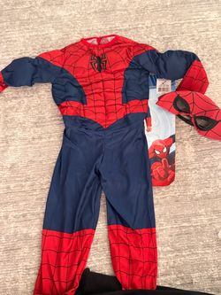 Boys Spider-Man Toddler Muscle Costume with Mask Halloween