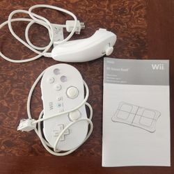 Nintendo Wii Controllers- White + Balancing Board Manual