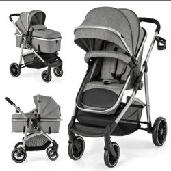 2-IN-1 Convertible Baby Stroller With Reversible Seat