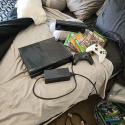 XBOX 360 Complete with 3 Hand Controllers and at least 30 games