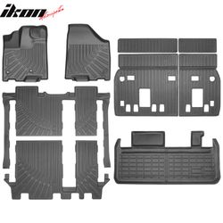 Fits 2013-2020 Toyota Sienna 8 Seats TPE 4PCS Floor Mats + Trunk Mat + Backrest Mats