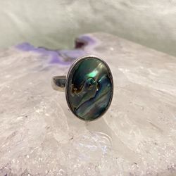 Sterling Abalone Shell Ring