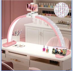 💅 Professional Foldable Half Moon Nail Desk Light – NEW