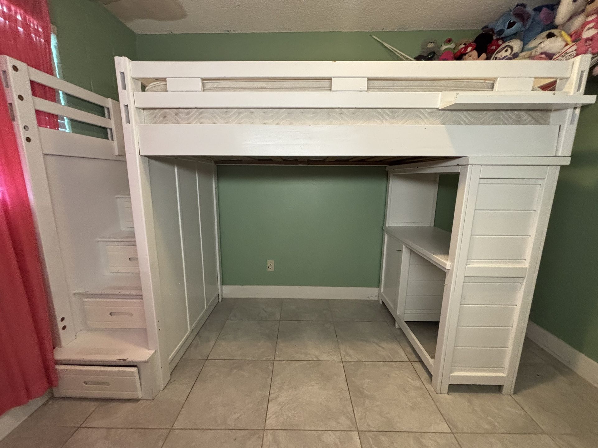 Twin White Loft Bed