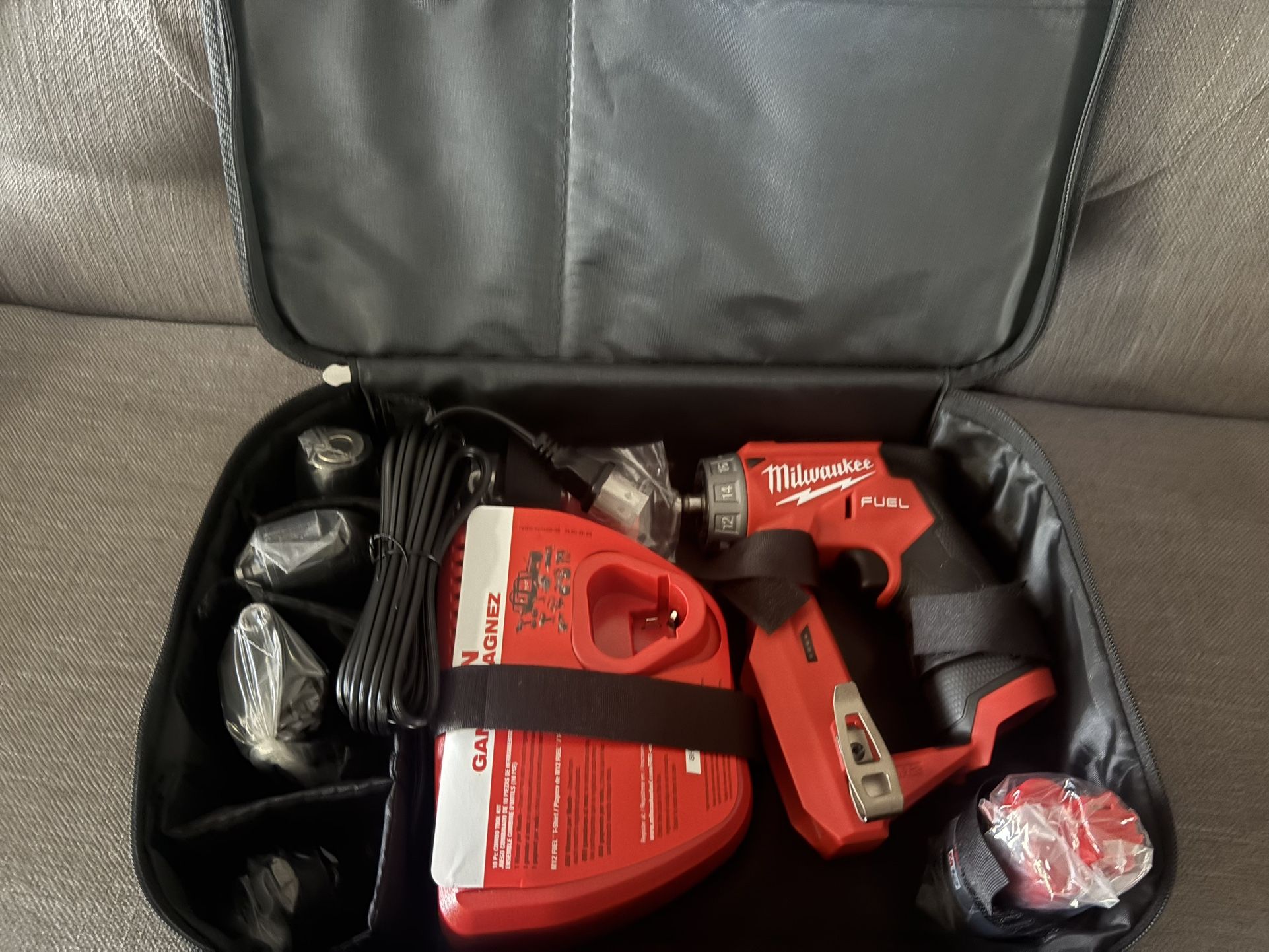 M12 FUEL 12V Lithium-Ion Brushless Cordless 4-in-1 Installation 3/8 in. Drill Driver Kit with 4-Tool Heads