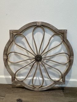 Kirkland’s Large Rustic Wall Decor – Wood & Metal (32.25”)