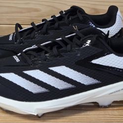 BRAND NEW ADIDAS ADIZERO ELECTRIC TPU BASEBALL CLEATS BLACK WHITE SIZE 6.5