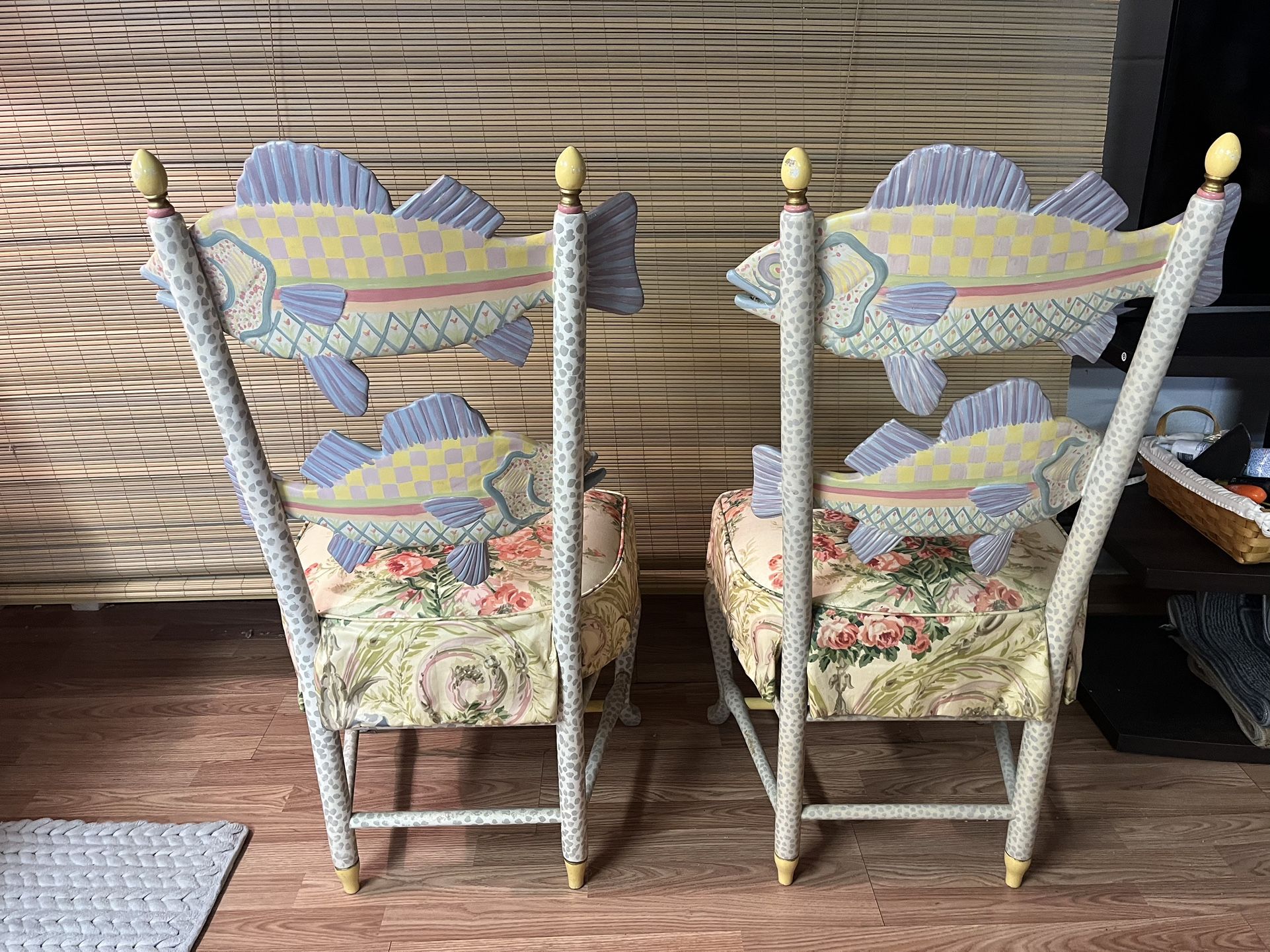 Mackenzie Childs Freckled Fish Chairs