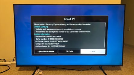 Samsung 50” crystal UHD TV
