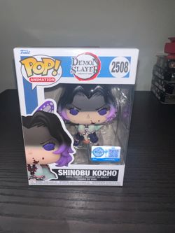 NEW IN HAND EXCLUSIVE Shinobu Kocho (Bloody) Funko Pop #2508 Demon Slayer Anime Manga Kimetsu Yaiba