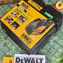 DEWALT 165-FT GREEN SELF LEVELING CROSLINE LASER LABEL WITH  (3)-AAA BATTERIES AND HARD CASE 