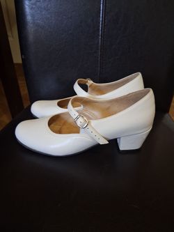 Zapatos de baile folclorico blanco size 630