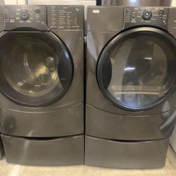 Kenmore Frontload Washer And Electric Dryer Set On Pedestals (Feee Delivery Installation Warranty)