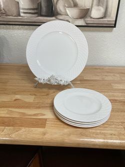 White porcelain plates