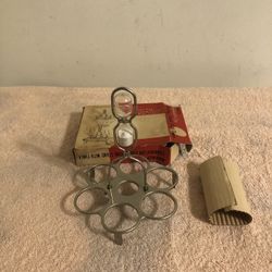 Vintage Royalty Combination Egg Cooking Stand With Timer In Box Made In Japan