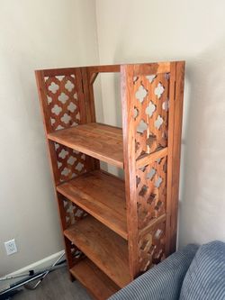 Solid Wood 4 Tier Shelving Unit/Bookshelf