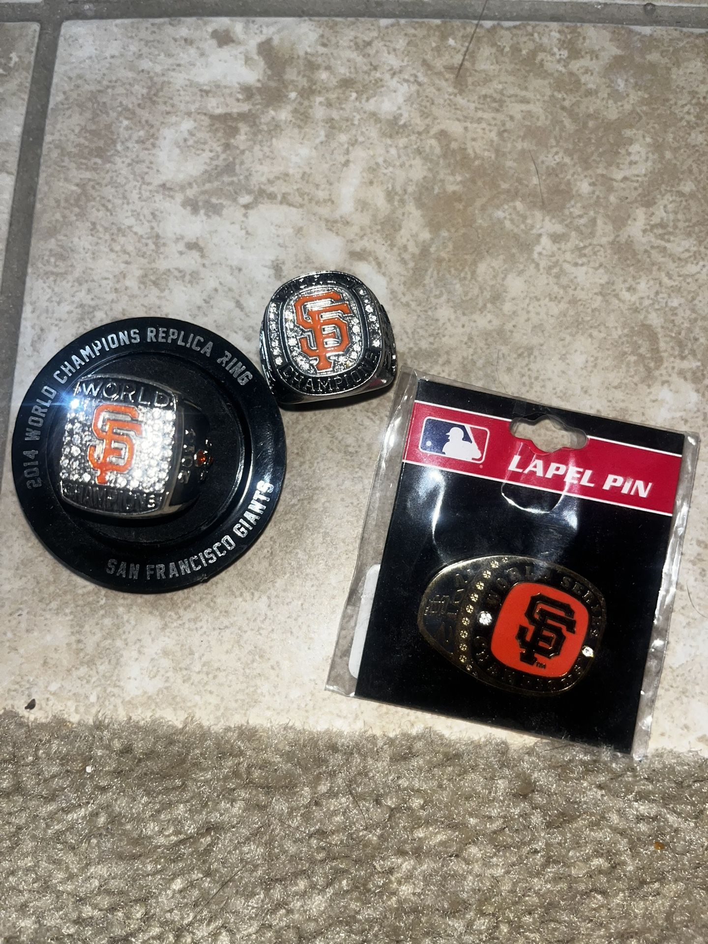 SF Giants Replica Ring Set And Pendant