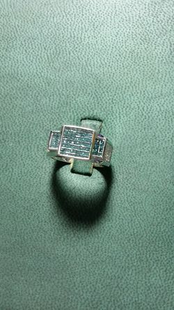 Genuine Blue Diamond Unisex Ring