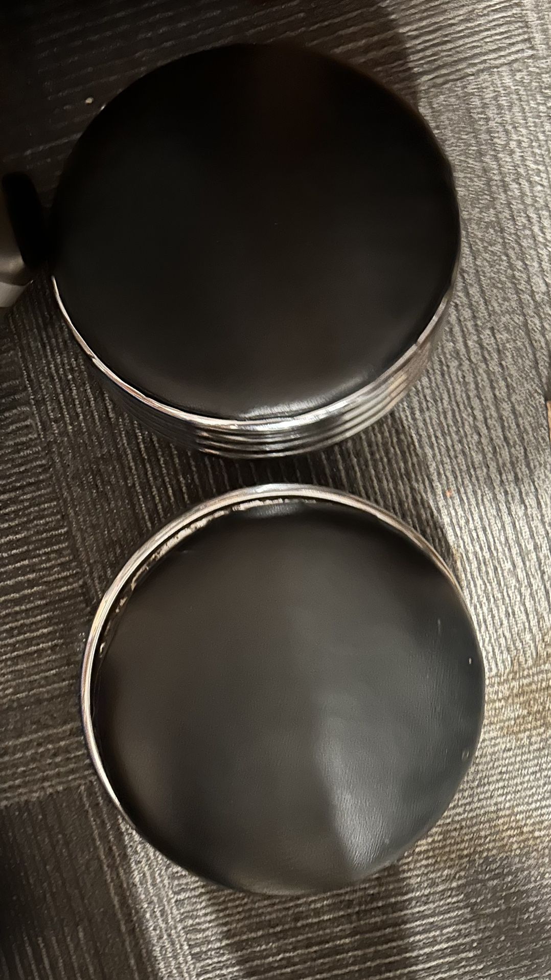 6 Leather topped bar stool tops
