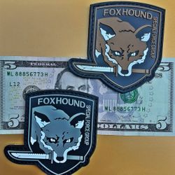 Lot Of 2 Foxhound PVC Velcro Patches 