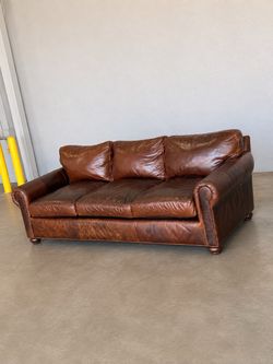 Restoration Hardware Leather Lancaster Three Seater FREE DELIVERY