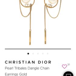 Dior Tribal Pearl Gold  Earrings 