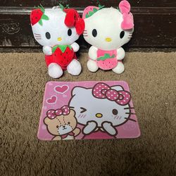 2 Hello Kitty Plushies