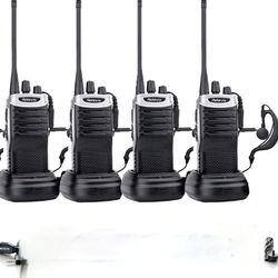 Retevis RT7 Walkie Talkies with Earpiece Headset,Portable Long Range Two Way Radios Rechargeable, (4 Pack)