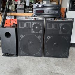 Kenwood Amplifiers, Pioneer Speakers max 300 watts each. Onkyo Subwoofer 150 Watts . All Are Great Condition.